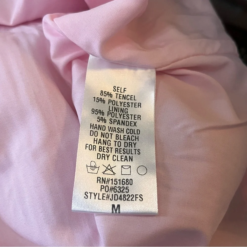 Storia Pink Babydoll Mini Dress Sz M V Neck Flitter Sleeves Satin Sheen Rush
